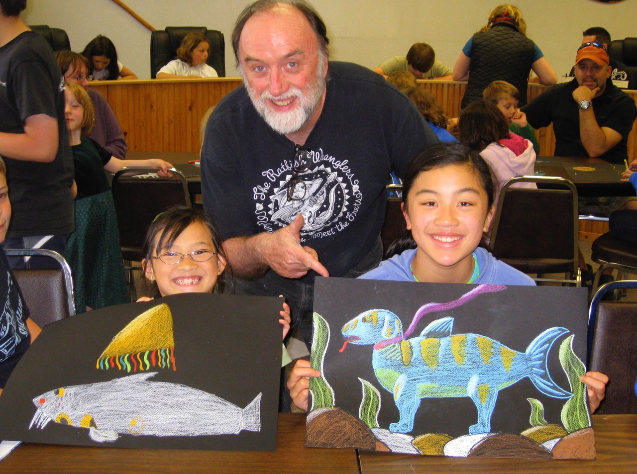 ray with art students