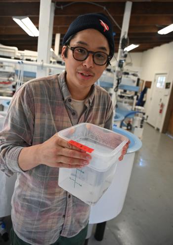 Andrew in lab